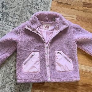 Levi's Light Pink Fleece Puffer Jacket